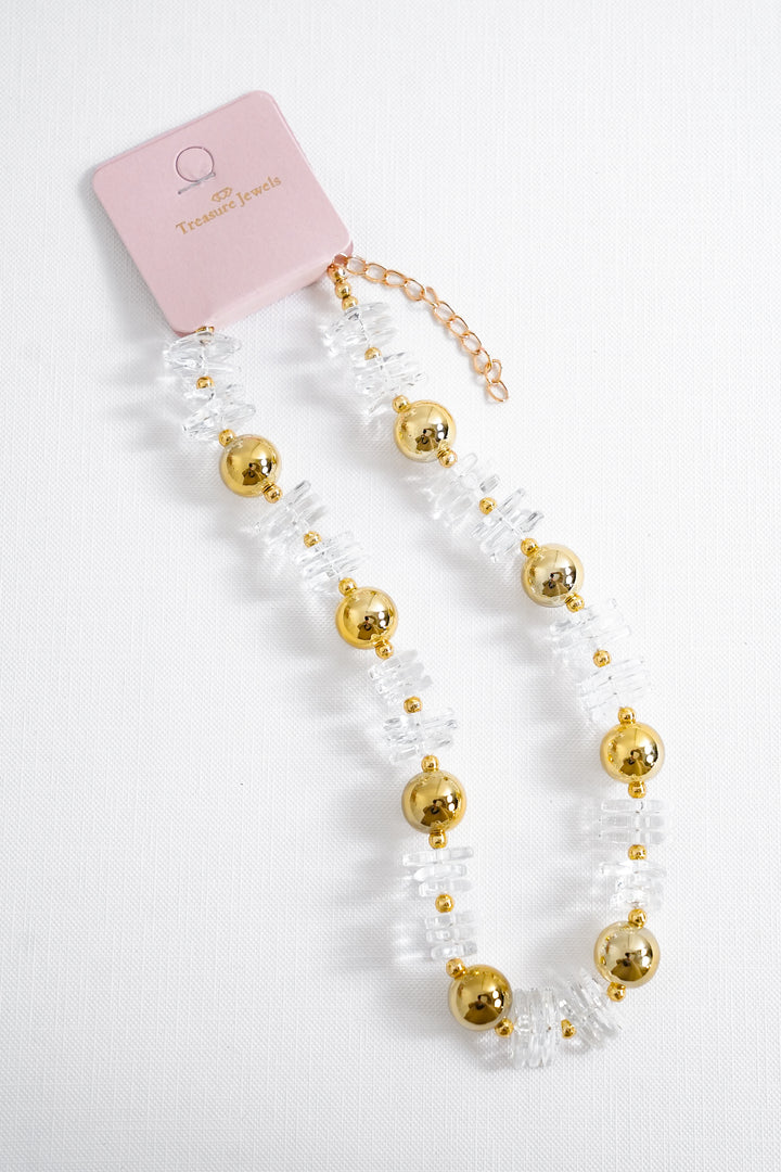 Treasure Jewels Clearly Understated Beaded Necklace