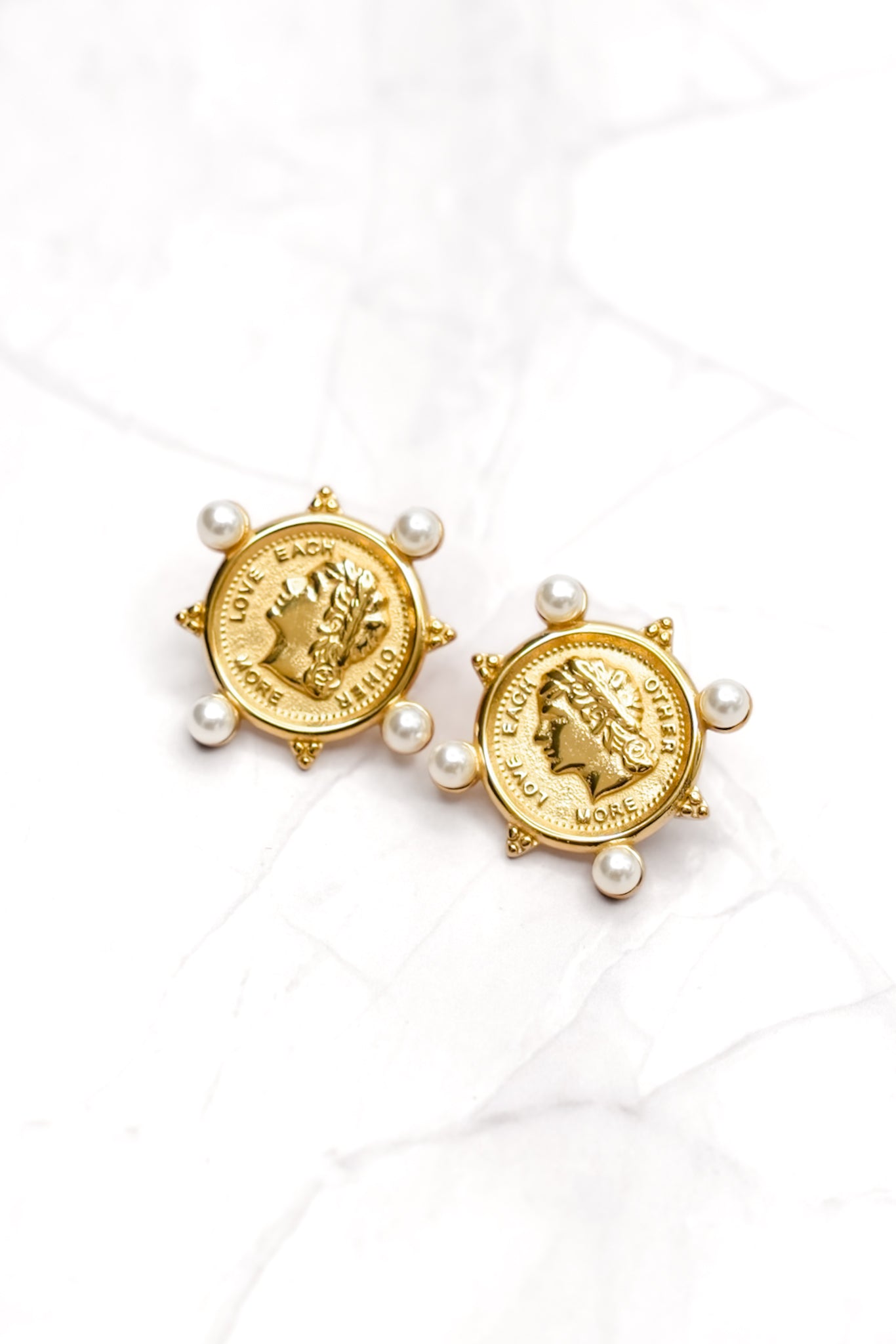 Chansutt Pearls Coin and Pearl Earrings