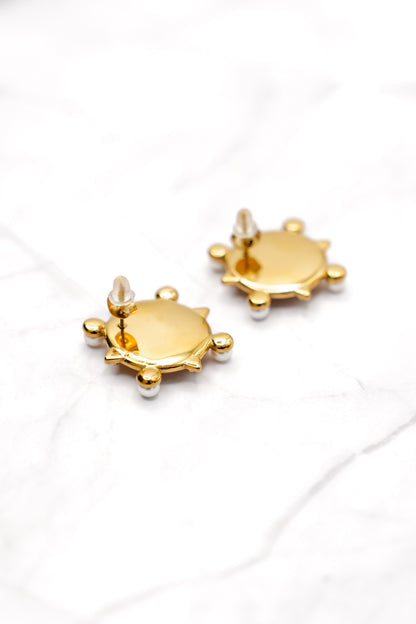 Chansutt Pearls Coin and Pearl Earrings