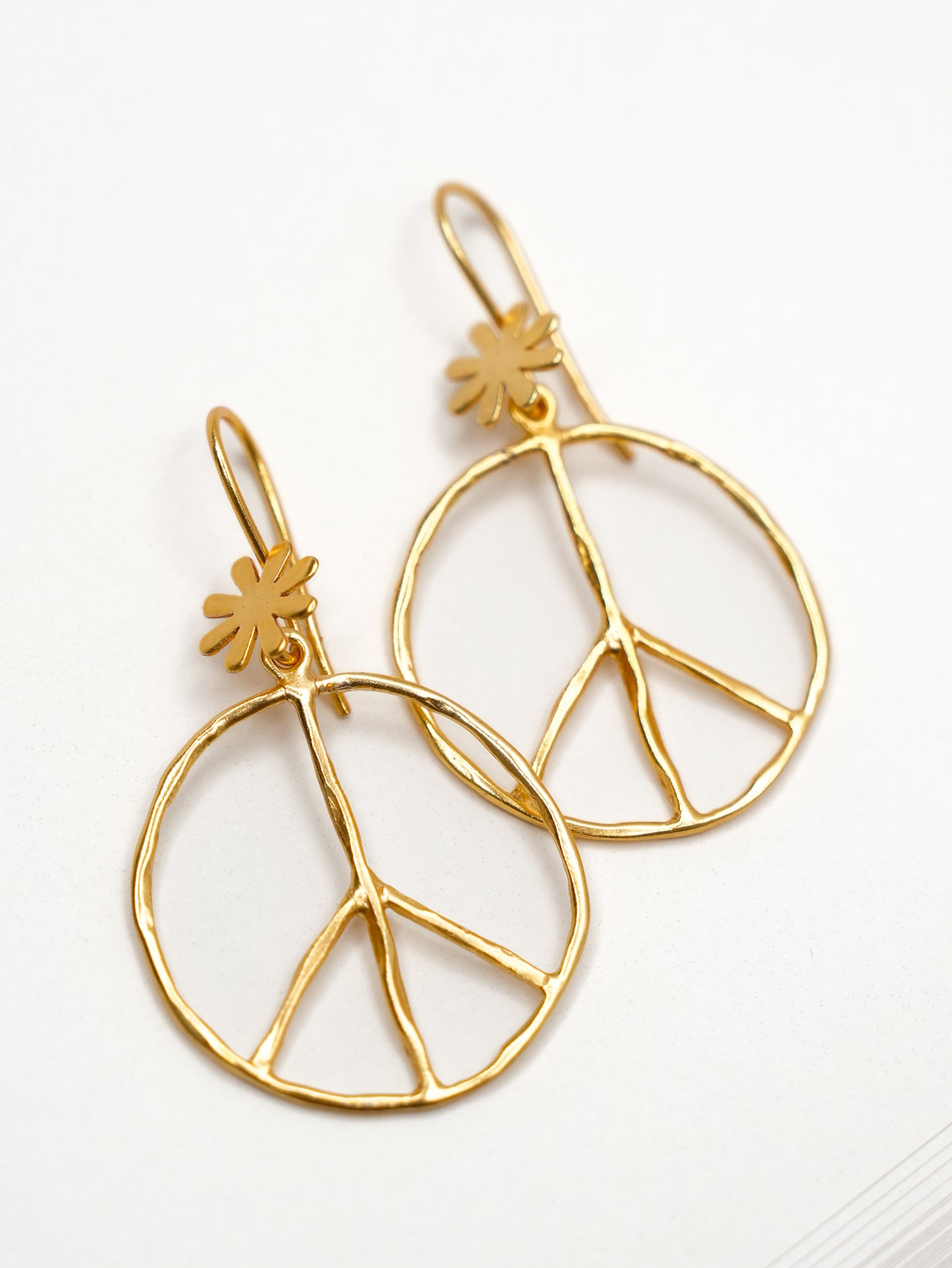 Dangly Peace Sign Earrings