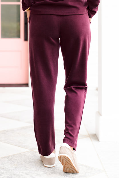 Elastic Waist Tapered Leg Pants