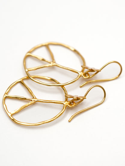 Dangly Peace Sign Earrings