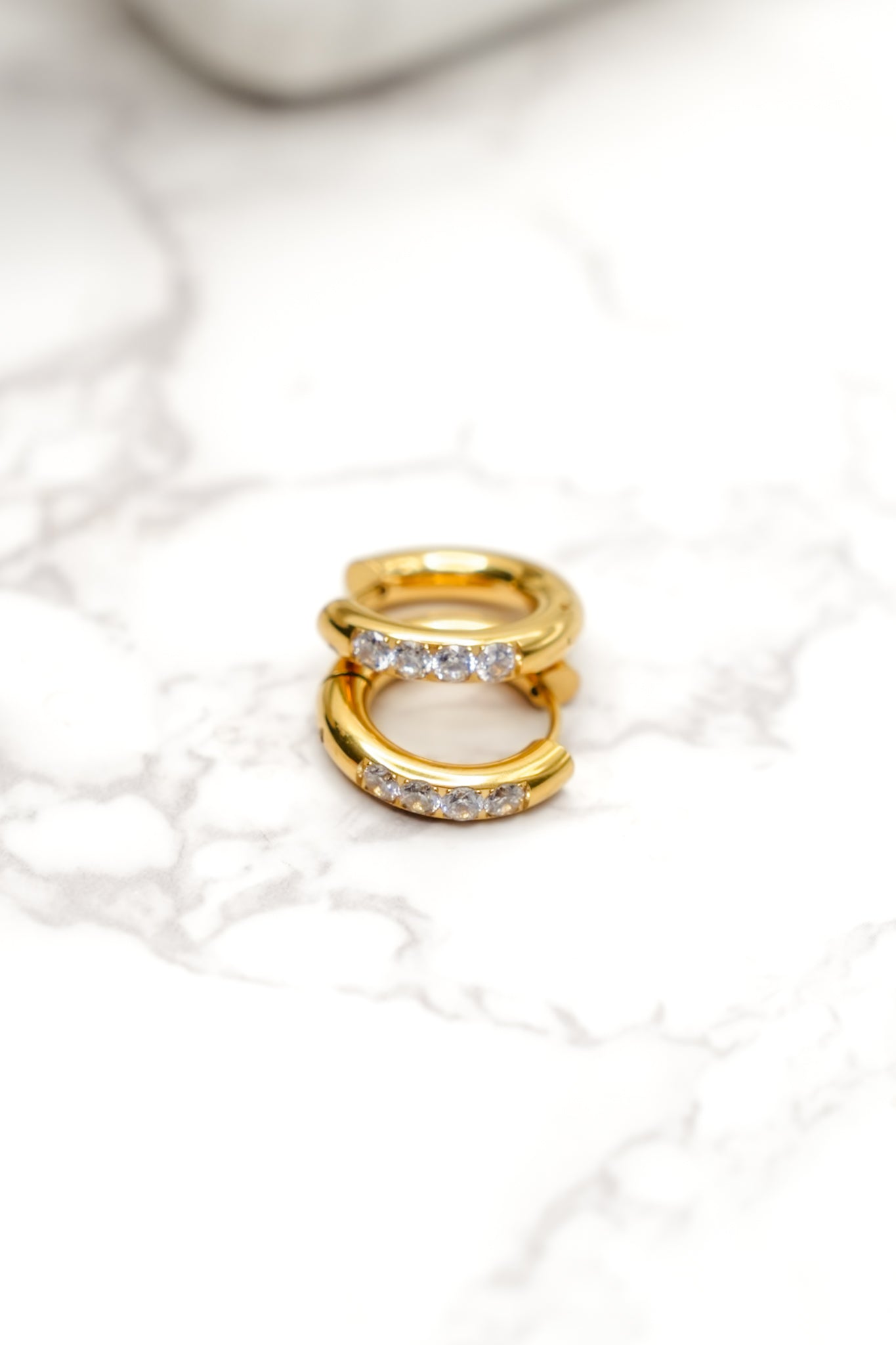 Chansutt Pearls Bling Huggies