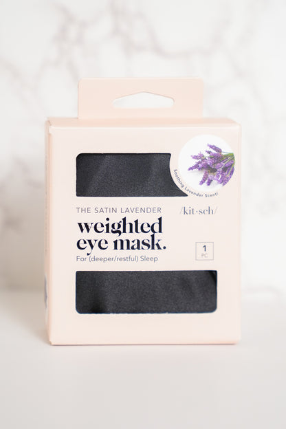 The Lavender Weighted Satin Eye Mask