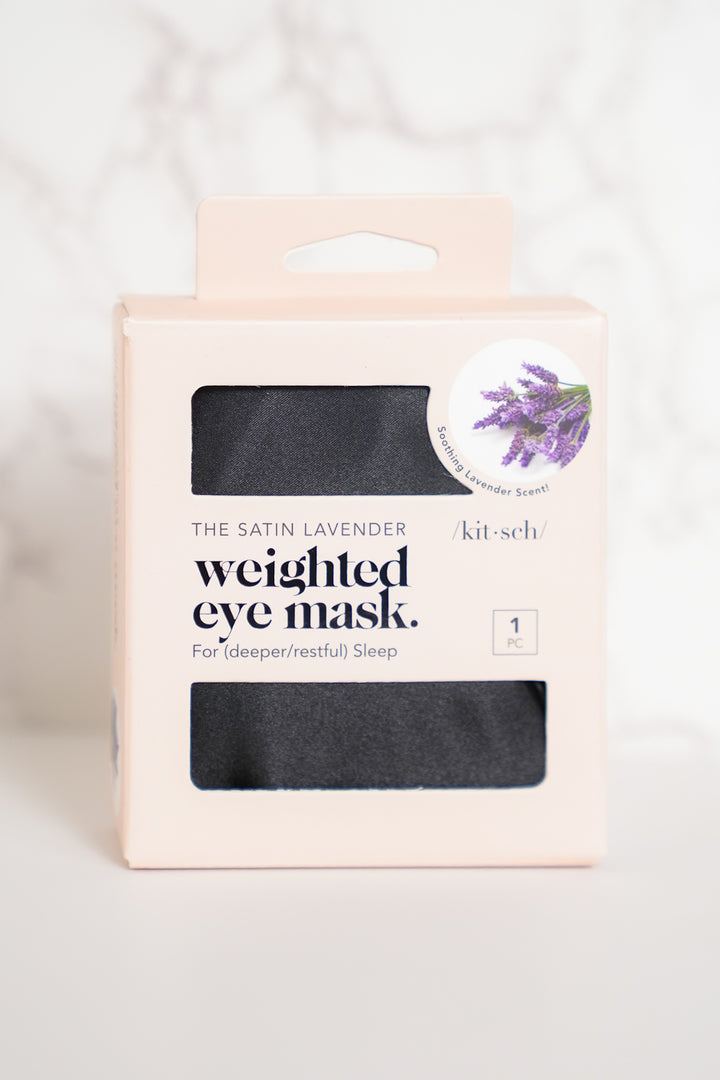 The Lavender Weighted Satin Eye Mask