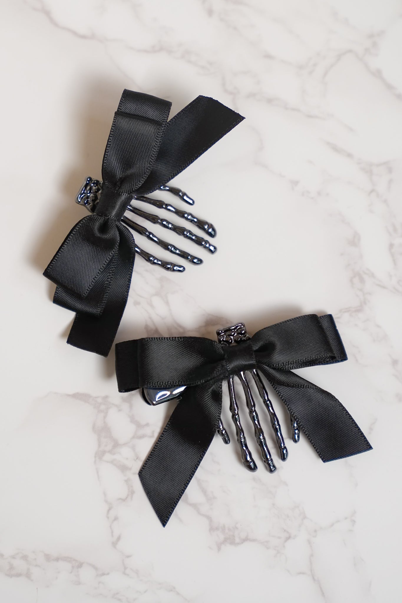 Skeleton Flat Claw Clips 2pc Set