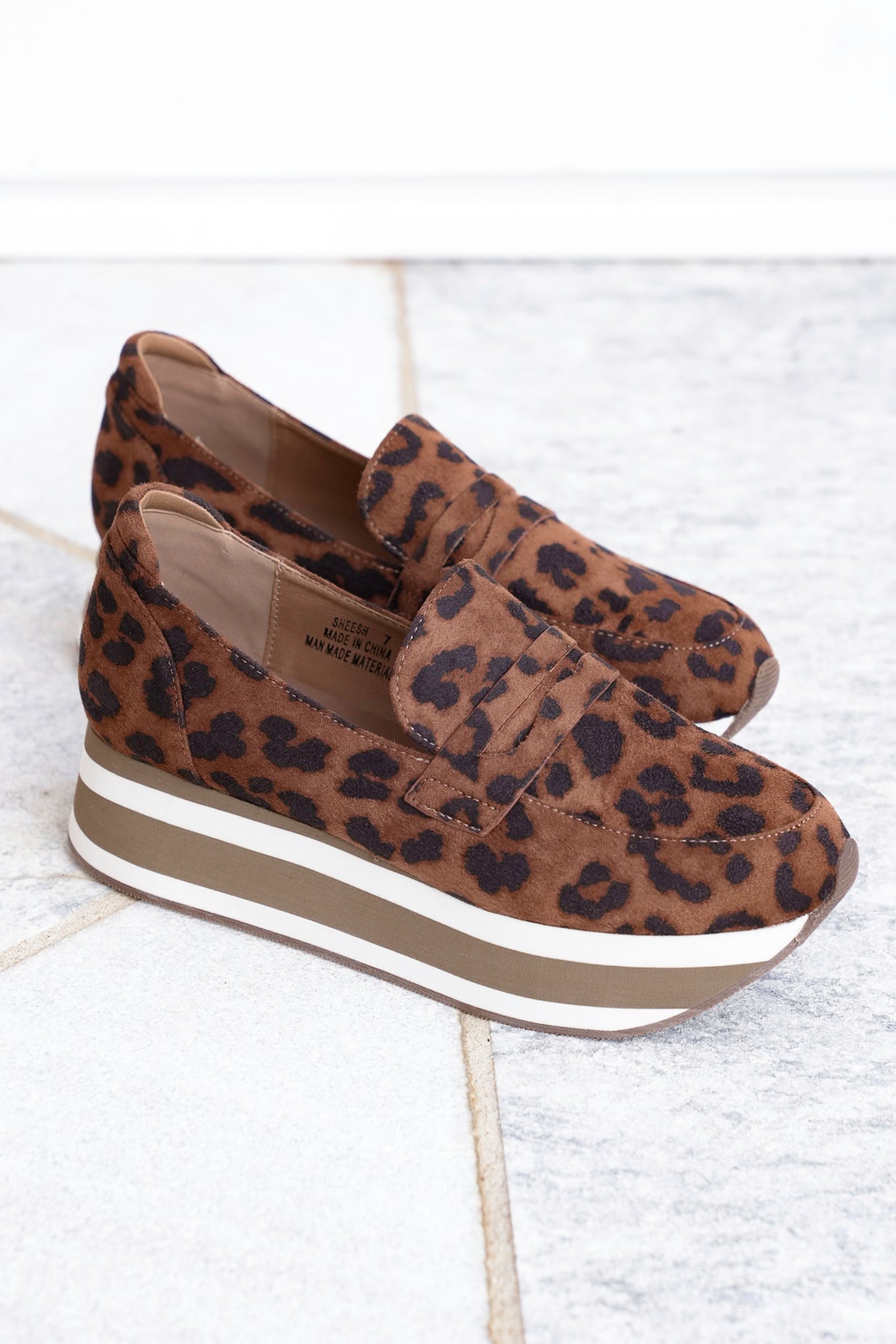 Corky’s “Sheesh” Animal Print Slip On Platform Loafer
