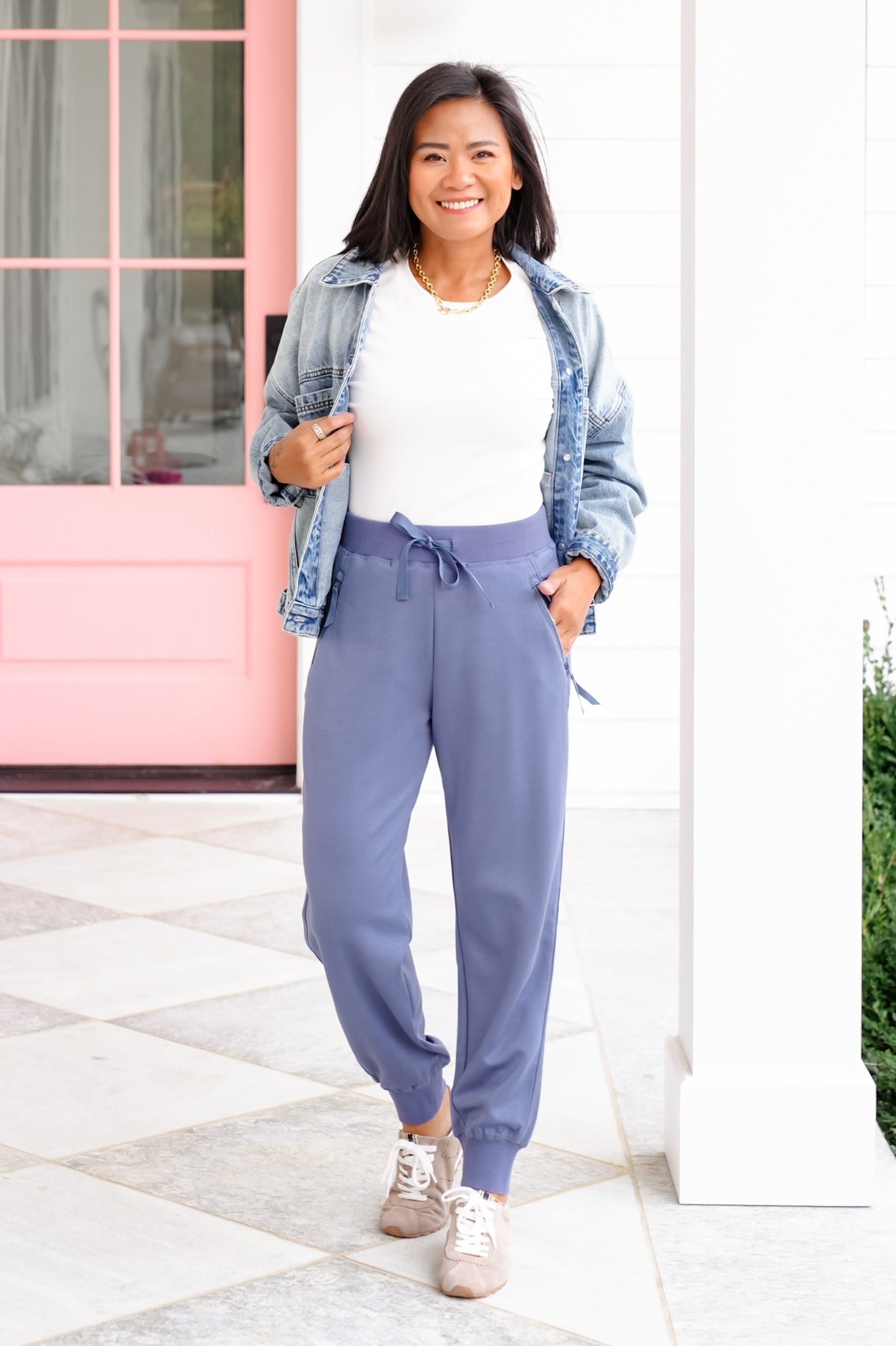 Plus/Reg High Waist Knit Jogger