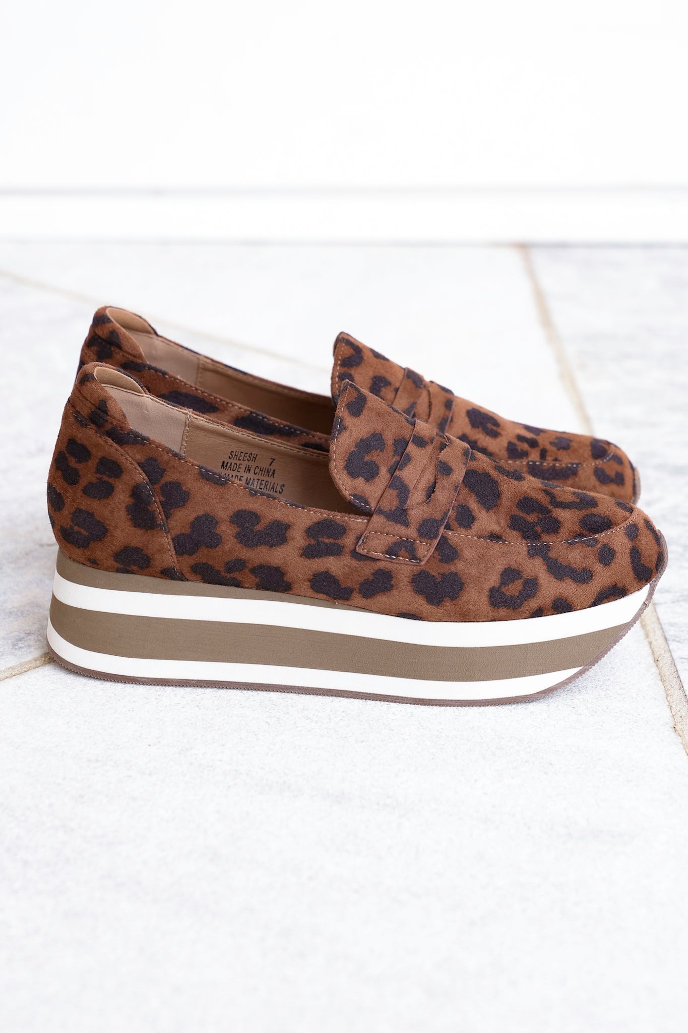 Corky’s “Sheesh” Animal Print Slip On Platform Loafer