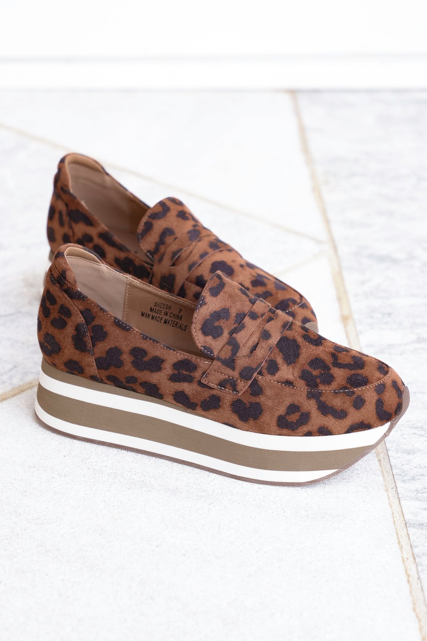 Corky’s “Sheesh” Animal Print Slip On Platform Loafer