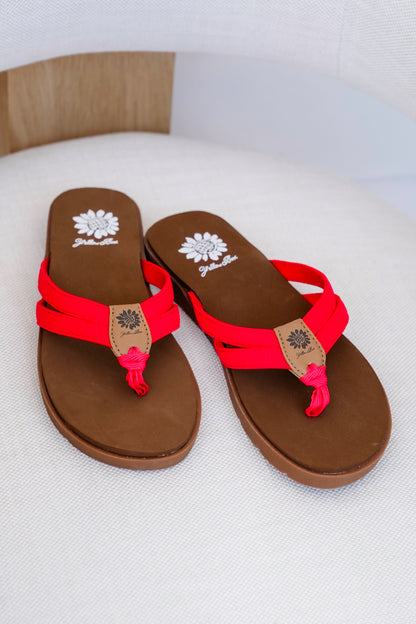 Restock! Yellow Box "Femmie" Casual Strapped Flip Flop Sandal with Cushioned Sole