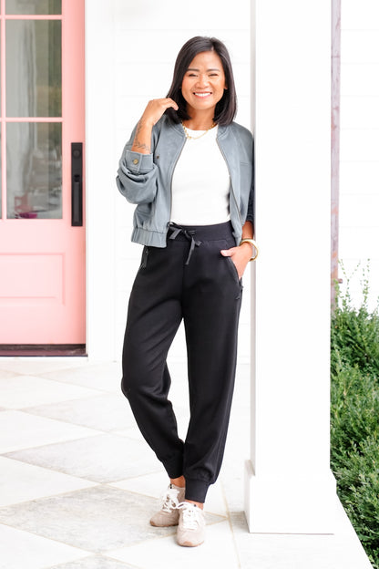 Plus/Reg High Waist Knit Jogger