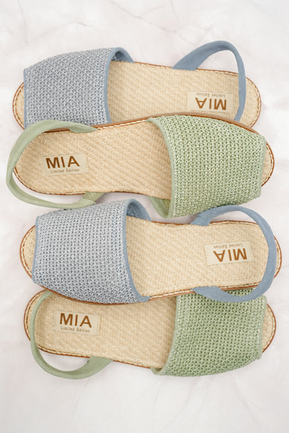 MIA Textured Fabric Slingback Comfort Flat
