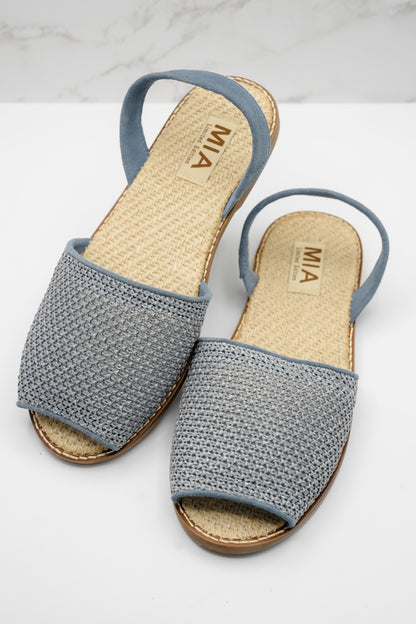 MIA Textured Fabric Slingback Comfort Flat