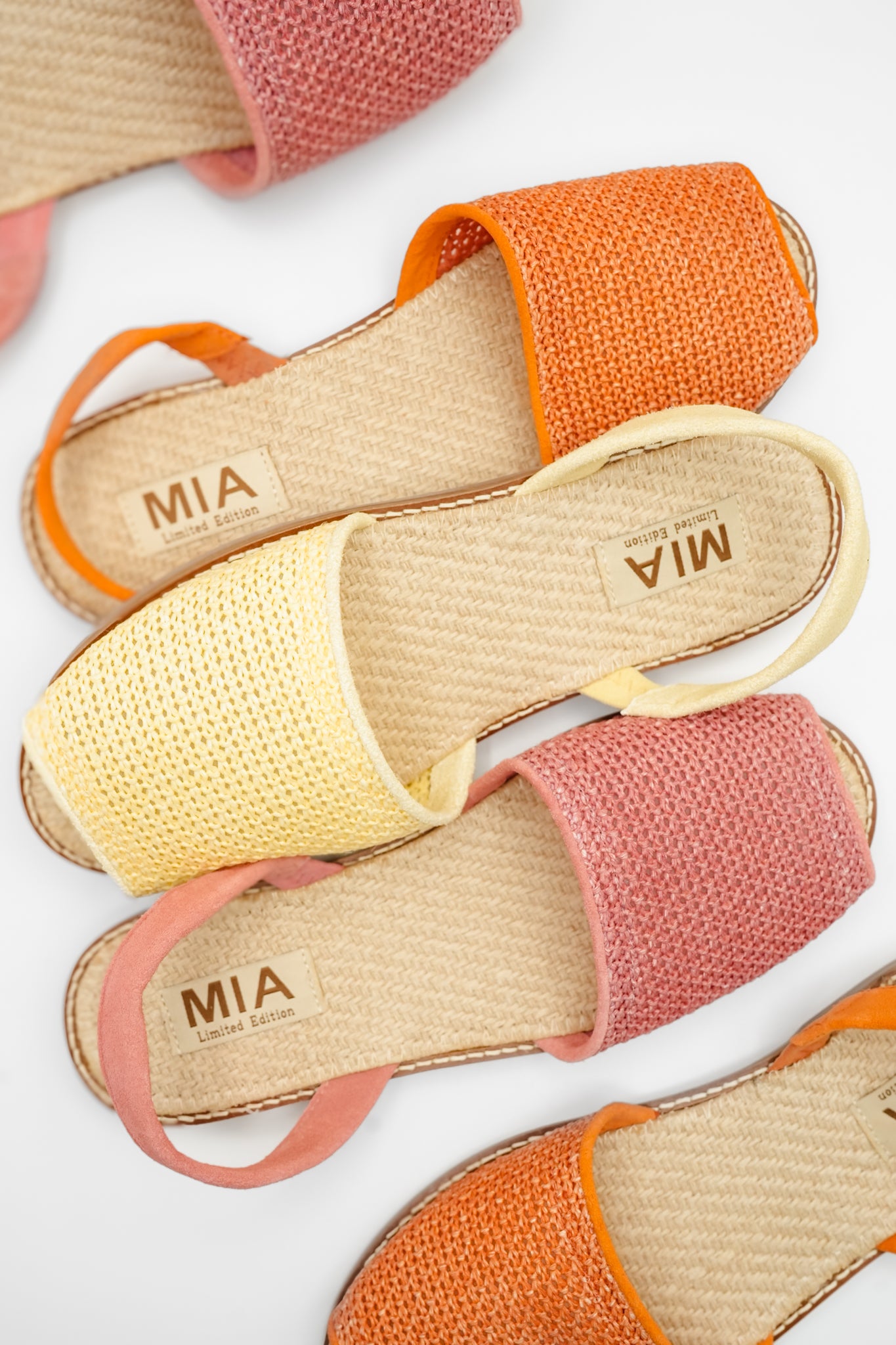 MIA Textured Fabric Slingback Comfort Flat