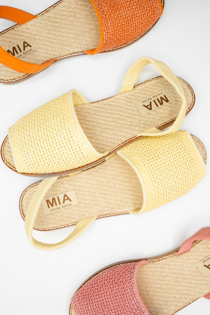 MIA Textured Fabric Slingback Comfort Flat