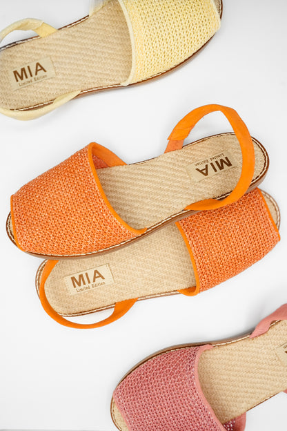 MIA Textured Fabric Slingback Comfort Flat
