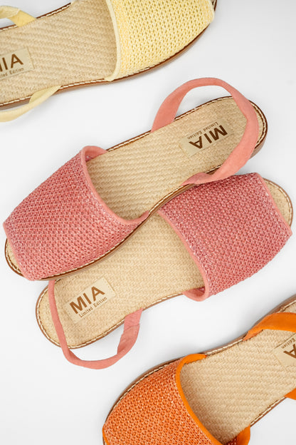 MIA Textured Fabric Slingback Comfort Flat