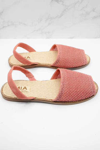 MIA Textured Fabric Slingback Comfort Flat