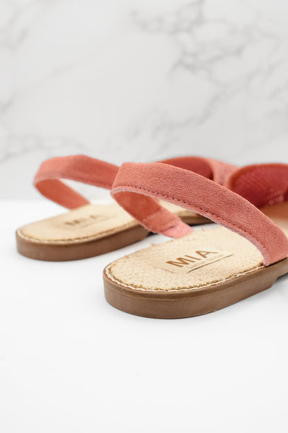 MIA Textured Fabric Slingback Comfort Flat
