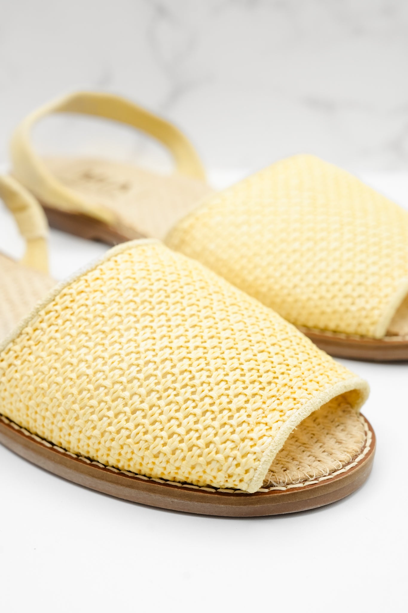 MIA Textured Fabric Slingback Comfort Flat