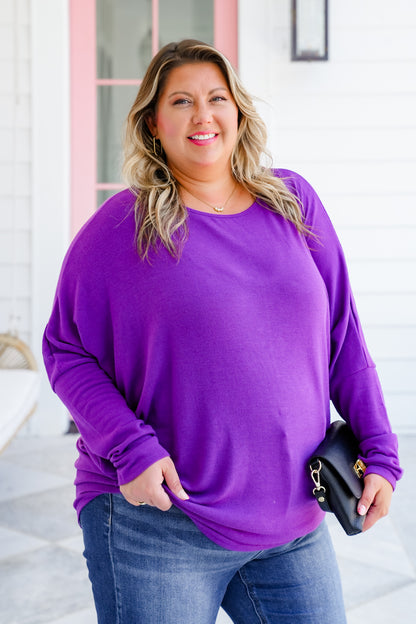 Door Buster! Plus/Reg Long Dolman Sleeve Knit Top