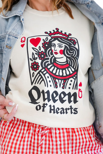 Plus/Reg Short Sleeve "Queen Of Hearts" Graphic Tee