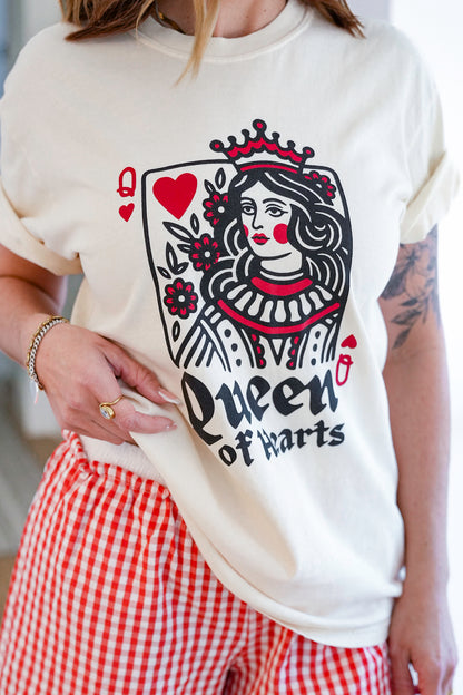 Plus/Reg Short Sleeve "Queen Of Hearts" Graphic Tee
