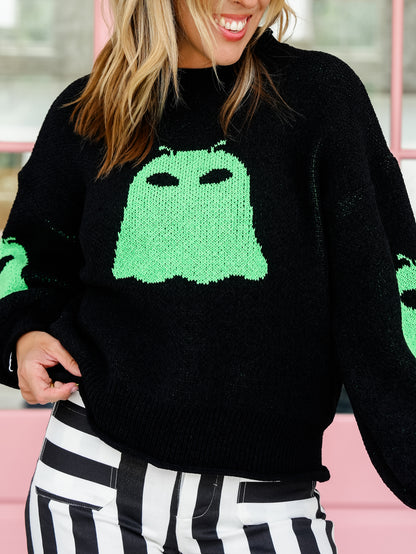 Long Sleeve Alien Ghost Sweater