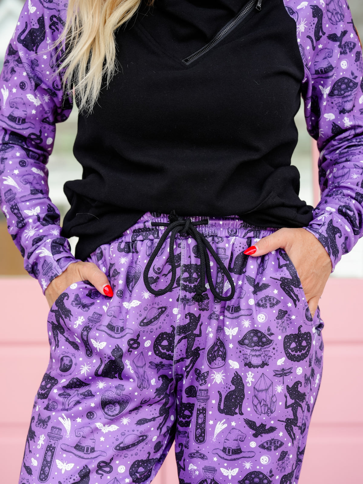 Plus/Reg Halloween Elastic Waist Lounge Pants - Freckled Poppy