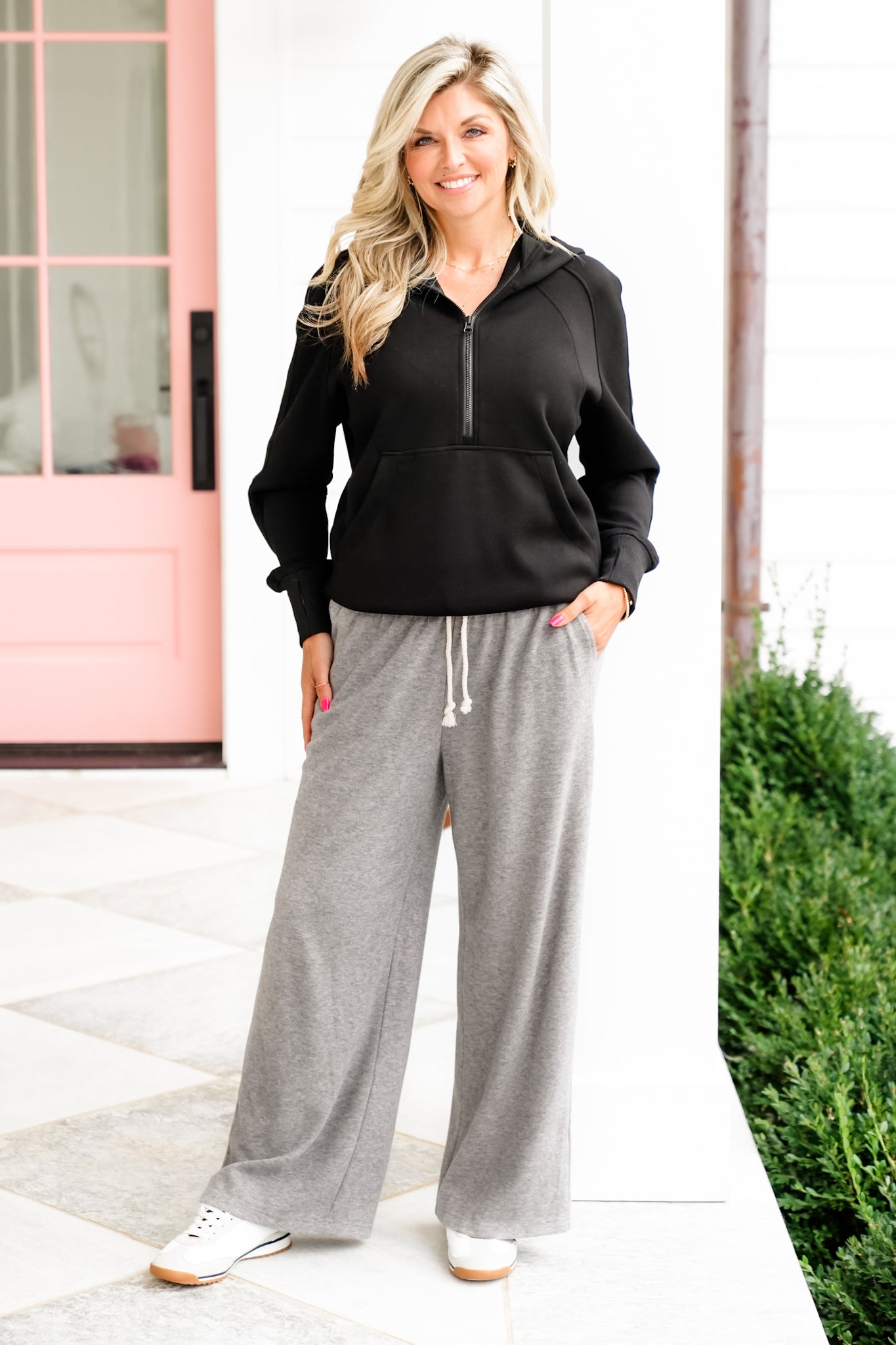 Elastic Waist Knit Pants with Drawstring