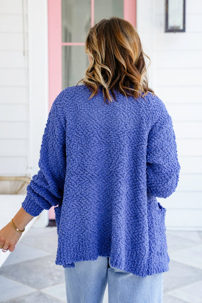 Door Buster! Zenana Long Sleeve Popcorn Sweater Cardigan with Pockets