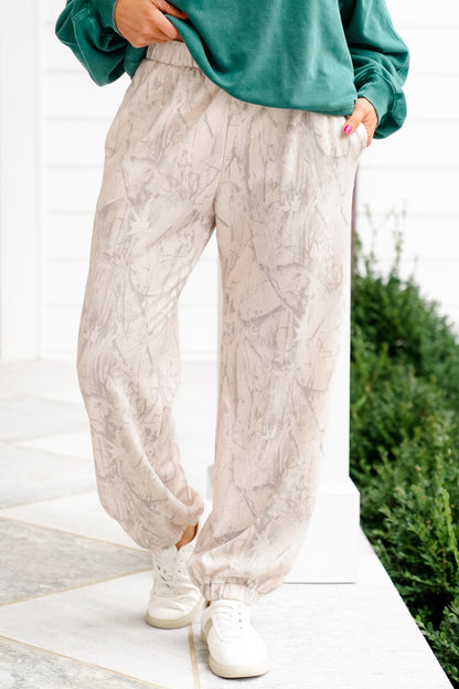 Camouflage Print Elastic Waist Jogger