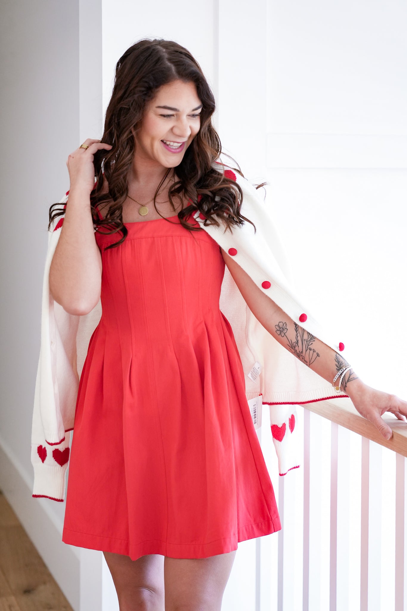 Cotton Sleeveless Pleated Mini Dresses