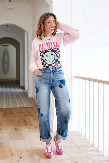 Long Sleeve "Be Mine" Graphic Sweatshirt