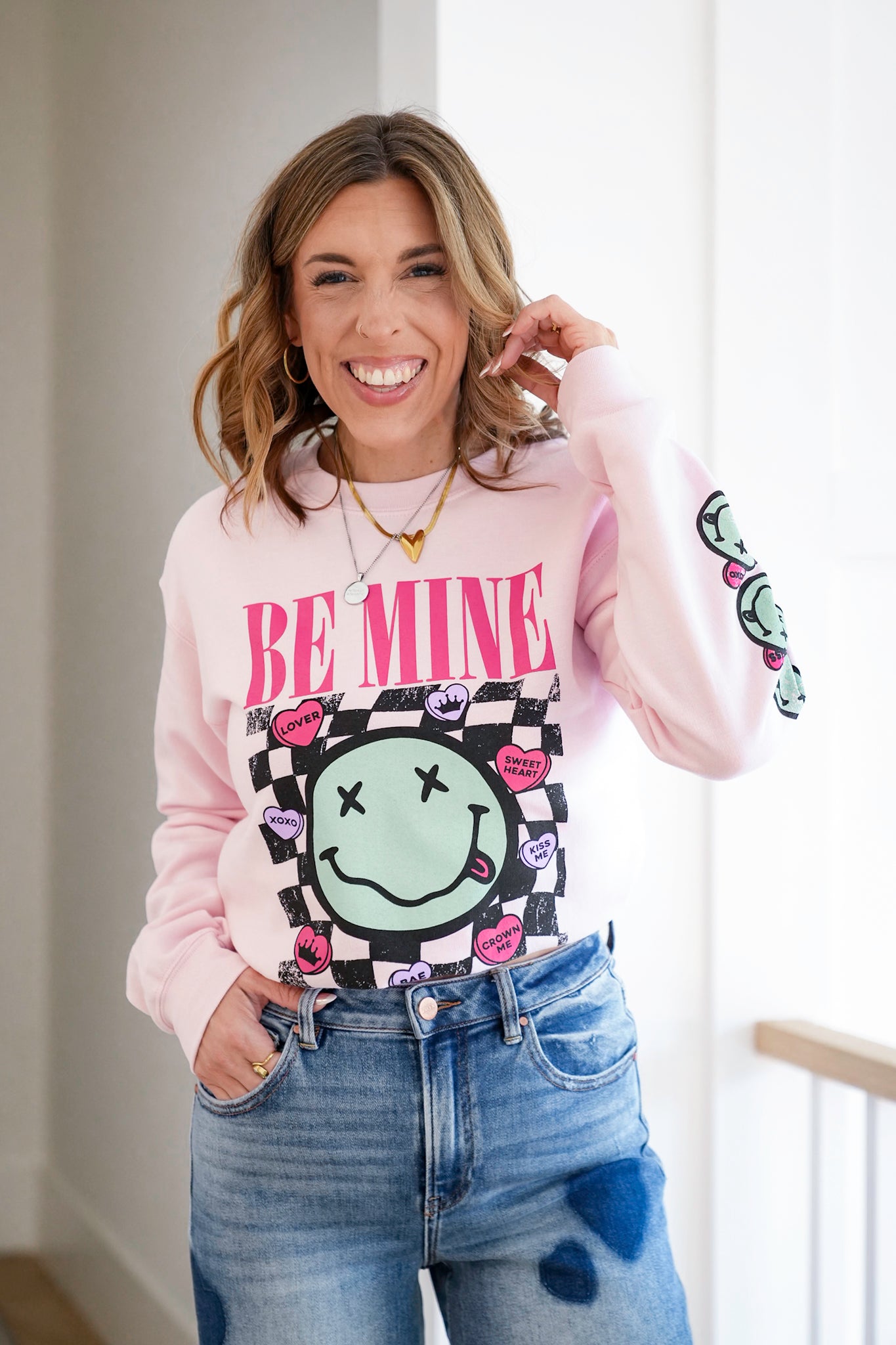 Long Sleeve "Be Mine" Graphic Sweatshirt