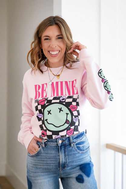 Long Sleeve "Be Mine" Graphic Sweatshirt