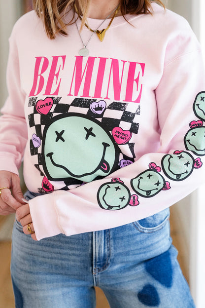 Long Sleeve "Be Mine" Graphic Sweatshirt