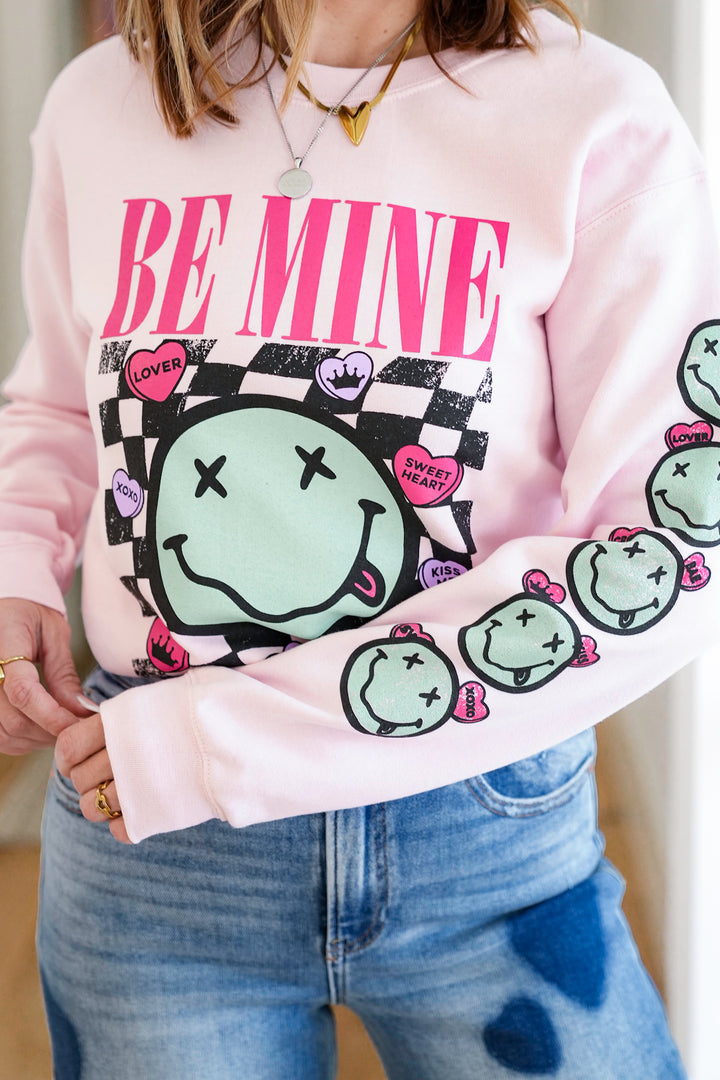 Long Sleeve "Be Mine" Graphic Sweatshirt