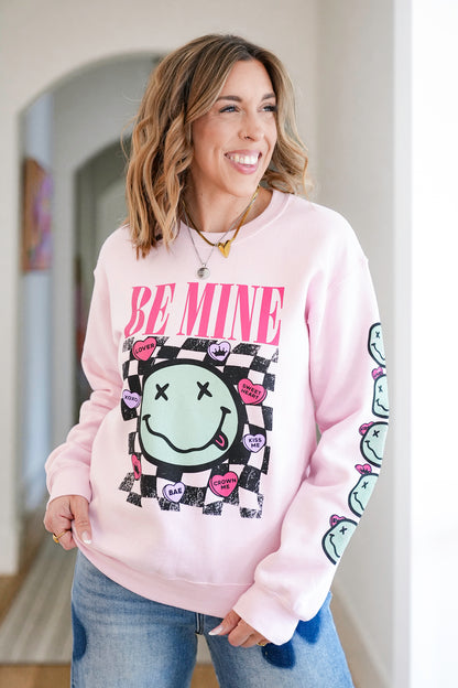 Long Sleeve "Be Mine" Graphic Sweatshirt