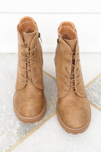 Corky's "Broomstick" Lace Up Block Heel Ankle Boots