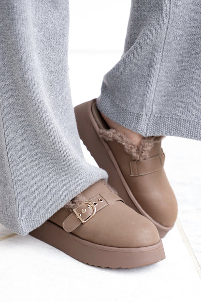 MIA Vegan Suede Slip On Platform Mule