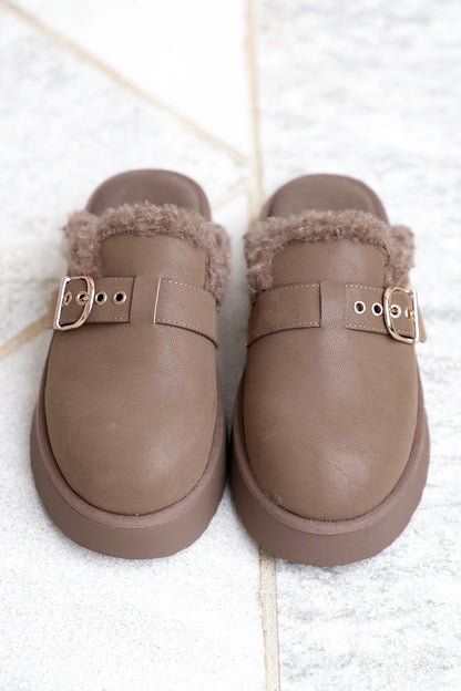 MIA Vegan Suede Slip On Platform Mule