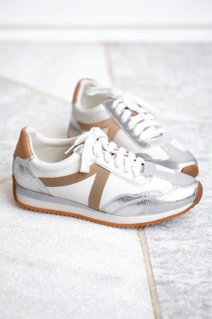 MIA Retro Low Top Sneaker with Shiny Panel Design
