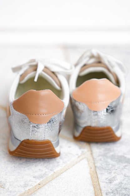 MIA Retro Low Top Sneaker with Shiny Panel Design