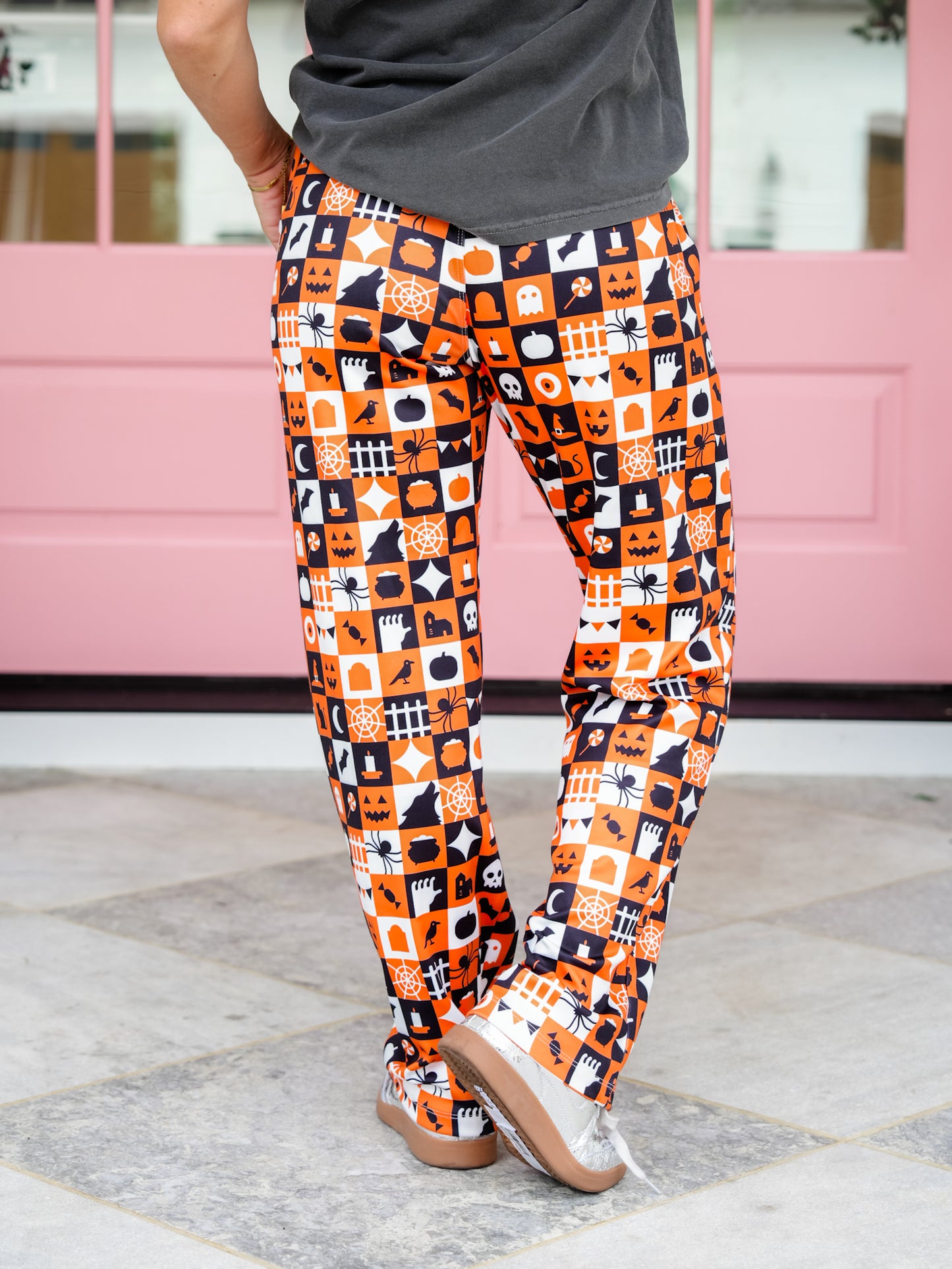Plus/Reg Trick Or Treat Elastic Waist Lounge Pants