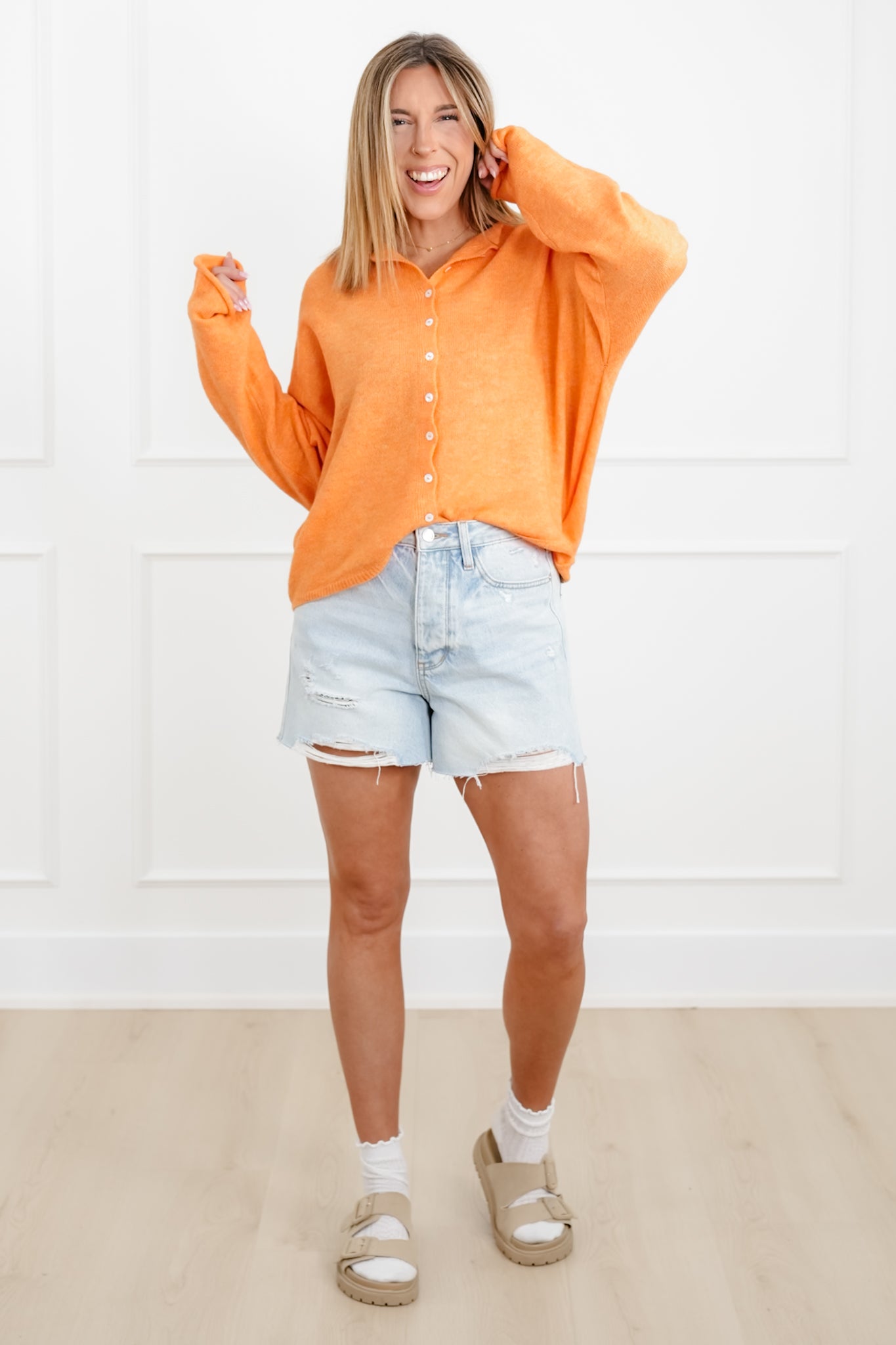 Long Sleeve Button Down Cardigan