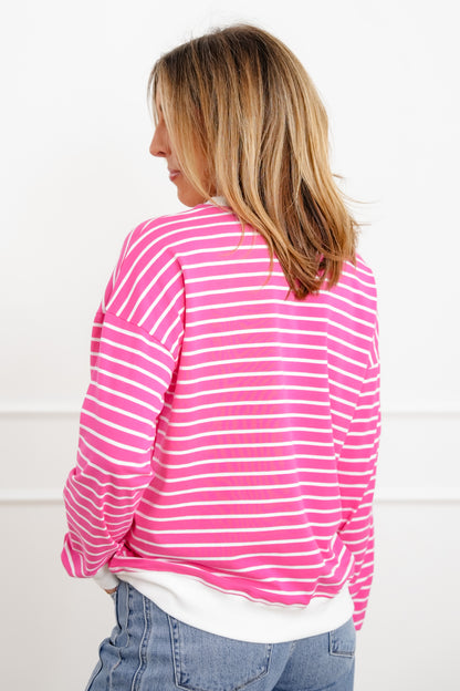 Door Buster! Zenana Striped Long Sleeve Pullover