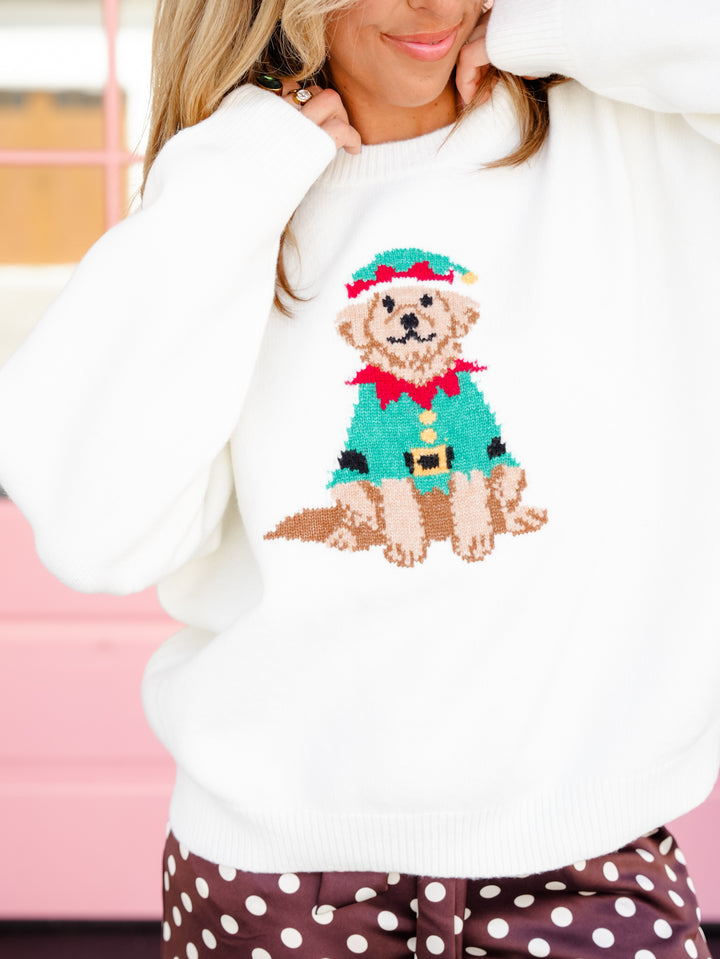 Long Sleeve Retriever Elf Pullover Sweater