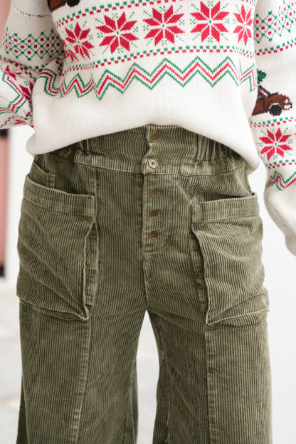 Mineral Wash Cropped Fray Hem Pants